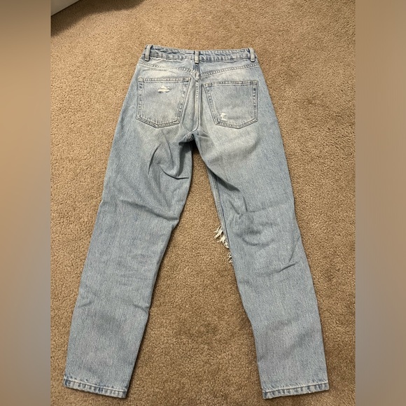 TOPSHOP distressed straight leg loose fit Denim Jeans - Picture 2 of 5